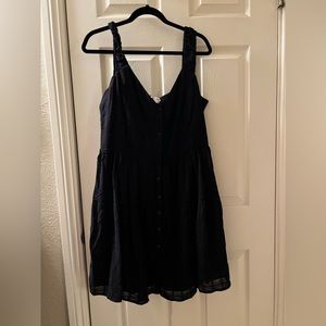 Black button down dress